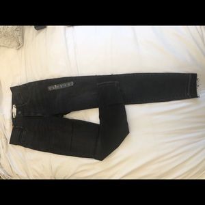Garage frayed hem faded black denim size 3